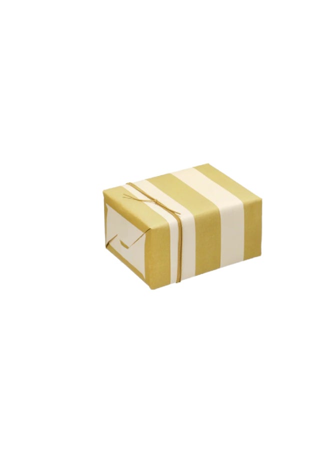 KadoDesign Striped Wrapping Paper Roll - Vanilla Cream and Seaweed Green - Image 4