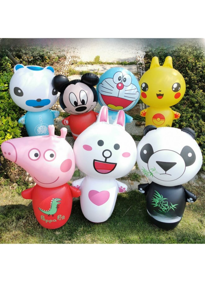 Inflatable Toys Children's Blowing Strike Column Long Stick PVC Inflatable Plastic Products Inflatable Animal Cartoon Tumbler-Color:Red Panda (36cm)  - Image 2