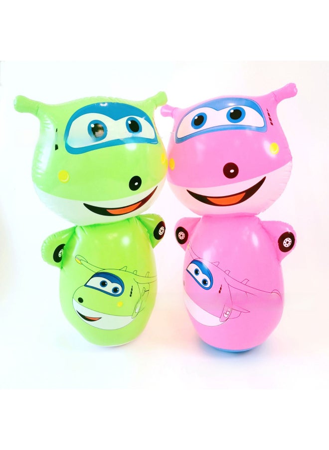 Inflatable Toys Children's Blowing Strike Column Long Stick PVC Inflatable Plastic Products Inflatable Animal Cartoon Tumbler-Color:Red Panda (36cm)  - Image 4