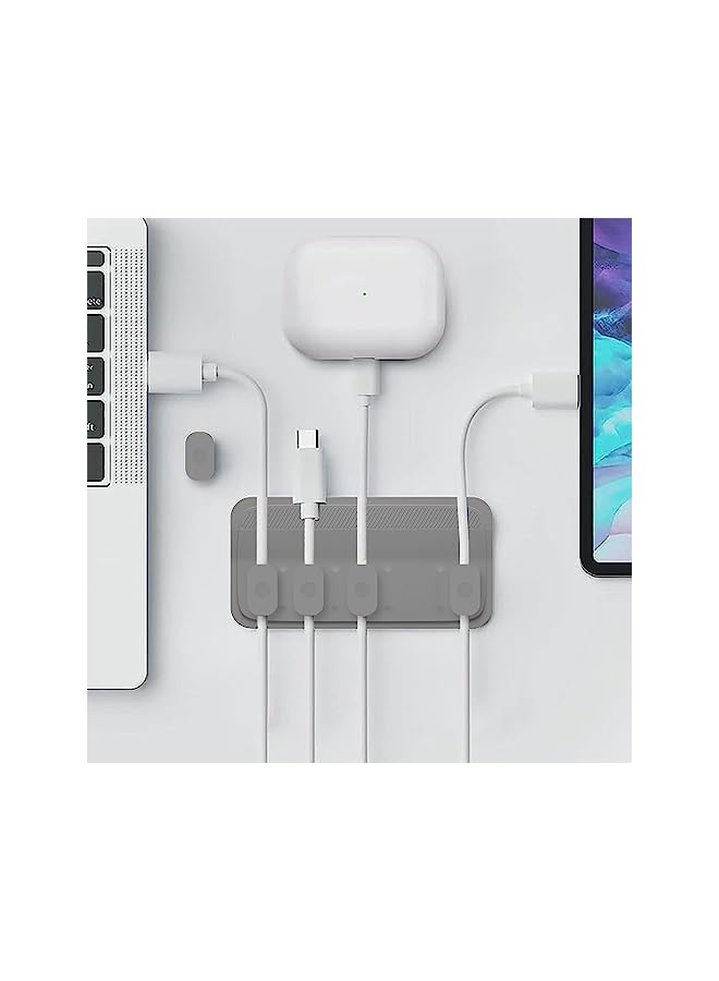PROMASS Magnetic Cable Management, Magnetic Cable Holder, Desktop Multipurpose Cord Keeper, 5 Clips for Lightning Cables, USB C Cables, Micro Cables, Sticks to Wood, Marble, Metal, Glass - Image 2