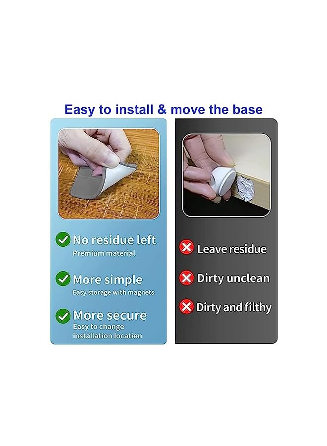 PROMASS Magnetic Cable Management, Magnetic Cable Holder, Desktop Multipurpose Cord Keeper, 5 Clips for Lightning Cables, USB C Cables, Micro Cables, Sticks to Wood, Marble, Metal, Glass - Image 5