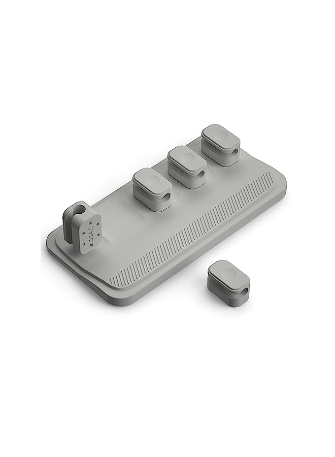 PROMASS Magnetic Cable Management, Magnetic Cable Holder, Desktop Multipurpose Cord Keeper, 5 Clips for Lightning Cables, USB C Cables, Micro Cables, Sticks to Wood, Marble, Metal, Glass - Image 3