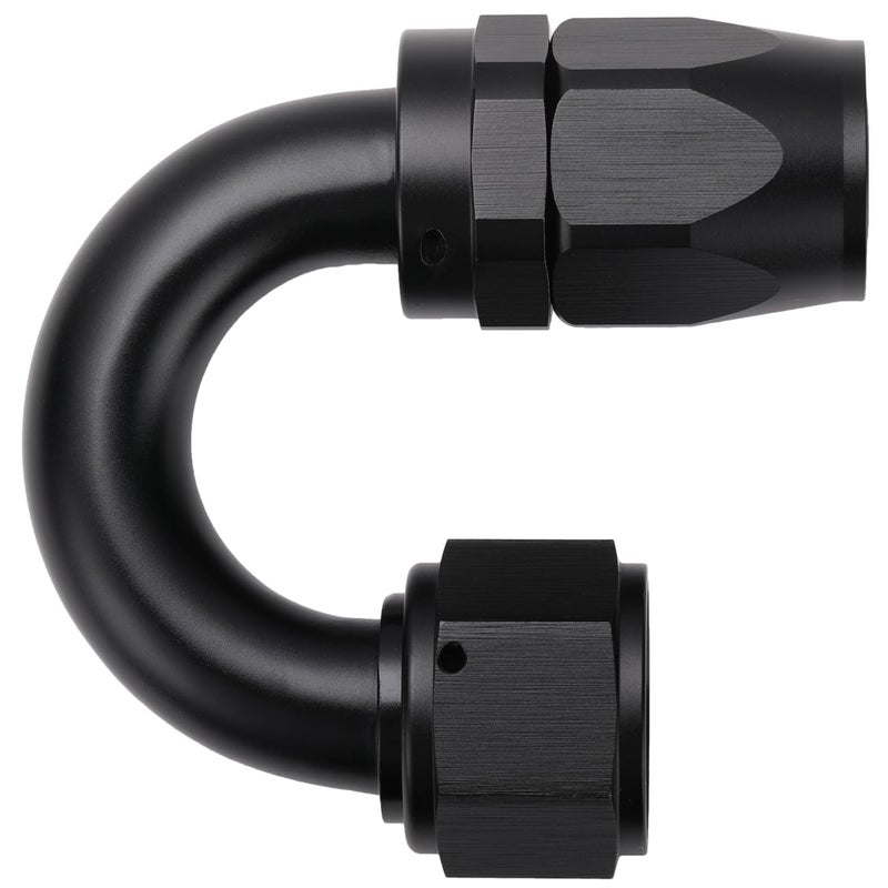 Podavelle 12AN 180 Degree Elbow Hose End Fitting Swivel Aluminum Black - Image 2