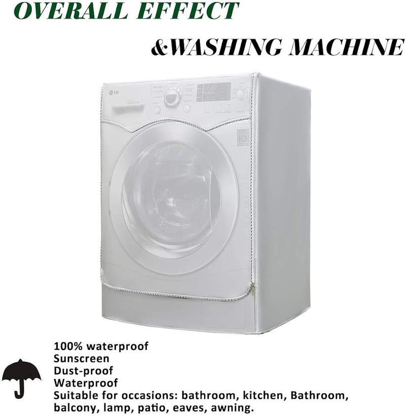 Funi Silver Coating Oxford Cloth Full-automatic Roller Washing Machine Washer Dryer Cover Waterproof Sun-resistant Dust Cover - Image 3