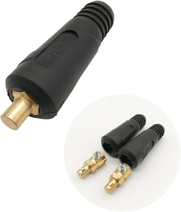 2Pcs High Temperature Resistant Welding Cable Connector Copper Alloy Electrical Fitting - Image 1