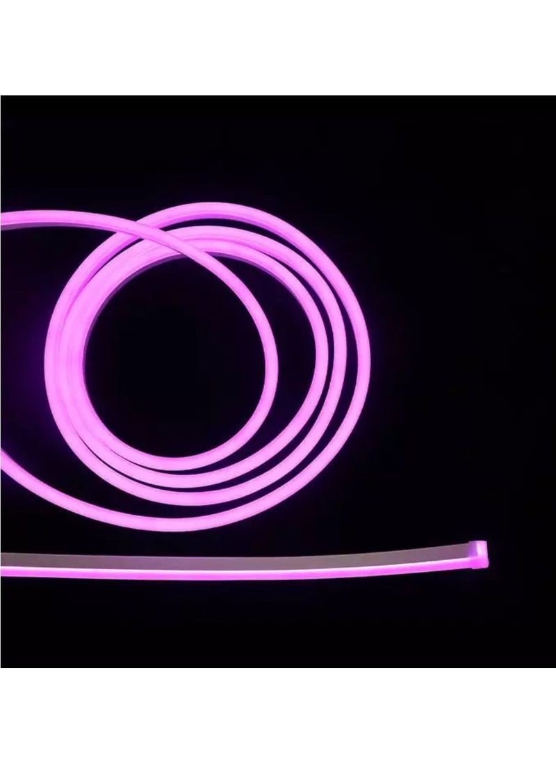 Yuwell Premium Quality LED Neon Strip Light Waterproof For Home Lighting Kitchen Bed Outdoor Flexible Decoration Pink 5 Meter - Image 2