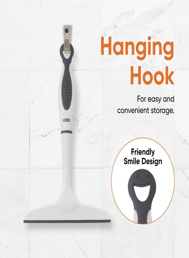 Superio Rubber Squeegee, Streak Free All Purpose Window Squeegee, Comfort Grip Handle and Hanging Hook (Grey, 6 Inch) - Image 3