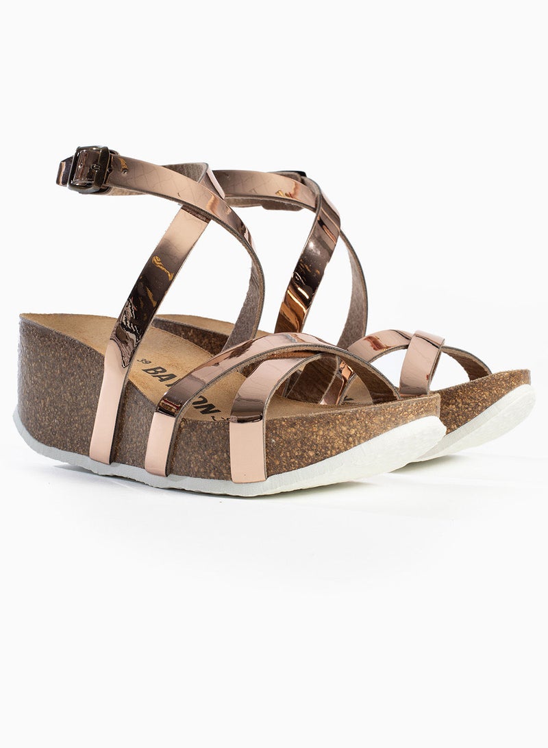 BAYTON Asteria Pink Wedge Sandals  - Image 5