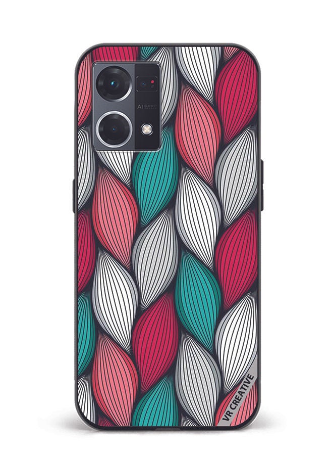 VR CREATIVE Protective Case Cover For Oppo Reno8 4G Abstract Design Multicolour - Image 1