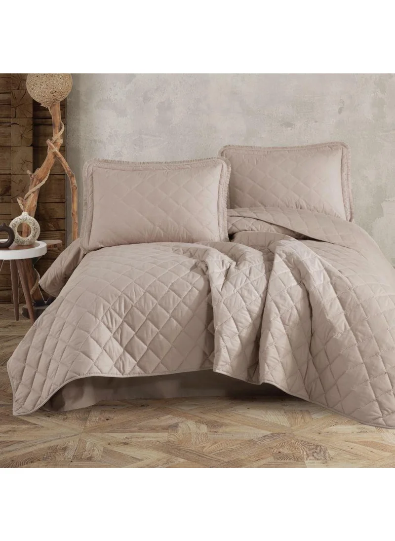 Clasy Ranforce Bedspread Double Tafana V3 Beige