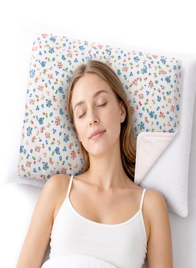 Cozeoa 30x40cm Cute Floral Cooling Gel Pad with Soft Fleece Back, Reversible Summer Cooling Cushion for Office Chair, Car Seat, Bed, Couch, No Freeze Needed, Washable Cover, Dual-Sided Use - Image 1