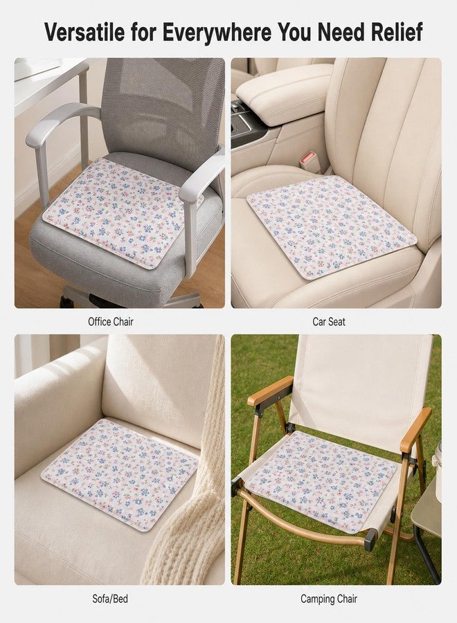 Cozeoa 30x40cm Cute Floral Cooling Gel Pad with Soft Fleece Back, Reversible Summer Cooling Cushion for Office Chair, Car Seat, Bed, Couch, No Freeze Needed, Washable Cover, Dual-Sided Use - Image 4