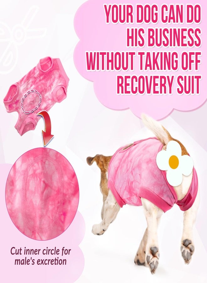 Lukovee Recovery Suit for Dogs, Onesie Surgery Recovery Suit for Female Male Dogs, Abdominal Wounds Cone E-Collar Alternative Prevent Licking Spay Recovery Suit (Pink,Medium) - Image 4