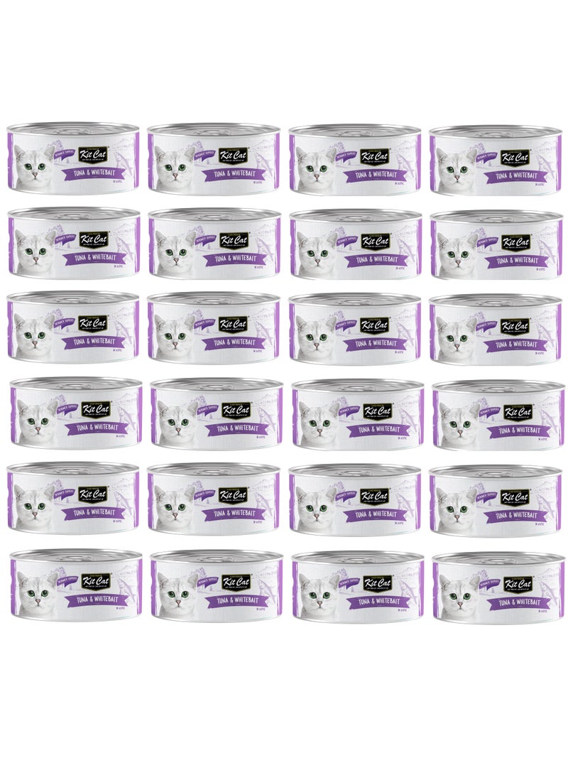 Kit Cat Deboned Tuna & Whitebait Toppers 80g (1 Box -24pcs) - Image 1