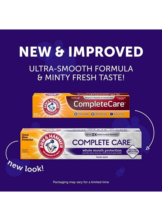 Arm & Hammer معجون أسنان ARM & HAMMER للعناية الكاملة بالفلورايد ومضاد للتسوس، بنكهة النعناع المنعش، 6 أونصة (عبوة من 3 قطع) - Image 3