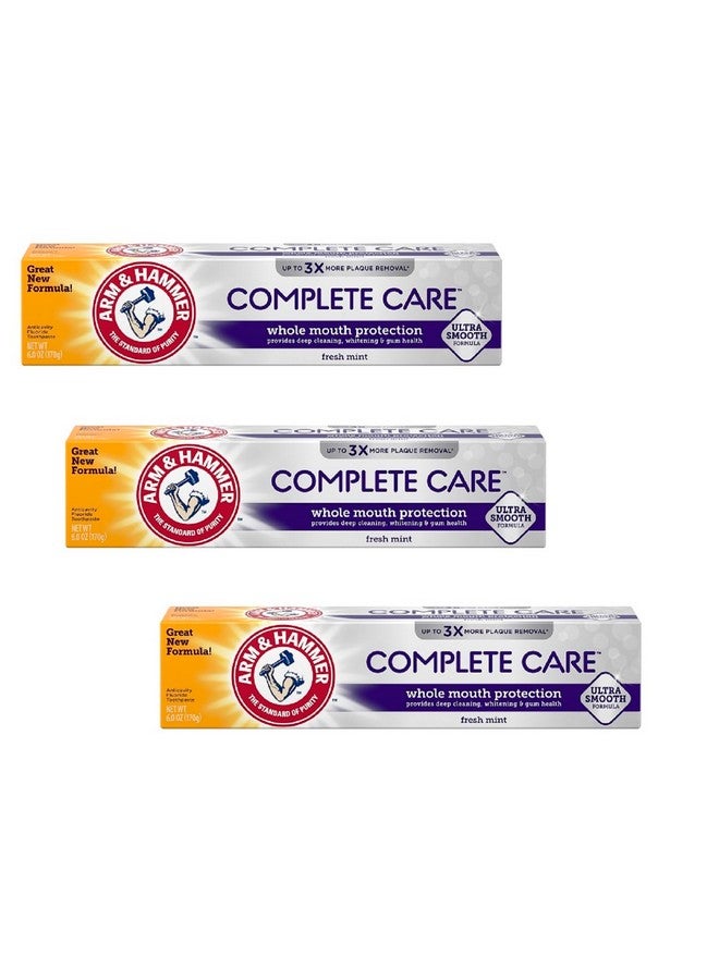 Arm & Hammer معجون أسنان ARM & HAMMER للعناية الكاملة بالفلورايد ومضاد للتسوس، بنكهة النعناع المنعش، 6 أونصة (عبوة من 3 قطع) - Image 2