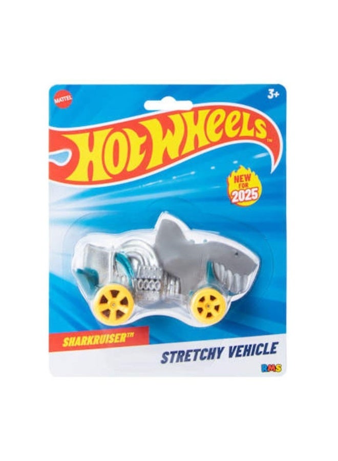 Hot Wheels Sharkcruiser Stretchy Vehicle, Shark-Themed Toy Car - Image 1
