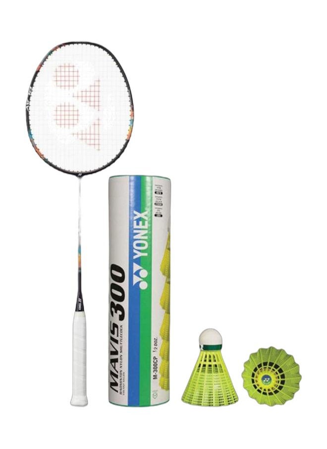 Yonex Nanoflare 700Play Mintpurple 4U5 + Mavis 300 Green Cap Slow Badminton Shuttlecock 6 Pack, Yellow Pack  - Image 1
