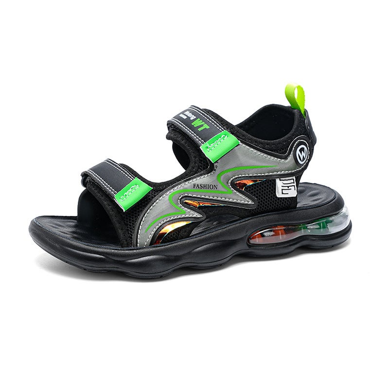 1920 Children'S Sandals Velcro Beach Shoes Summer Boys Air Cushion Outdoor Middle And Big Children'S Sports Children'S Shoes For Primary School Students - Image 2