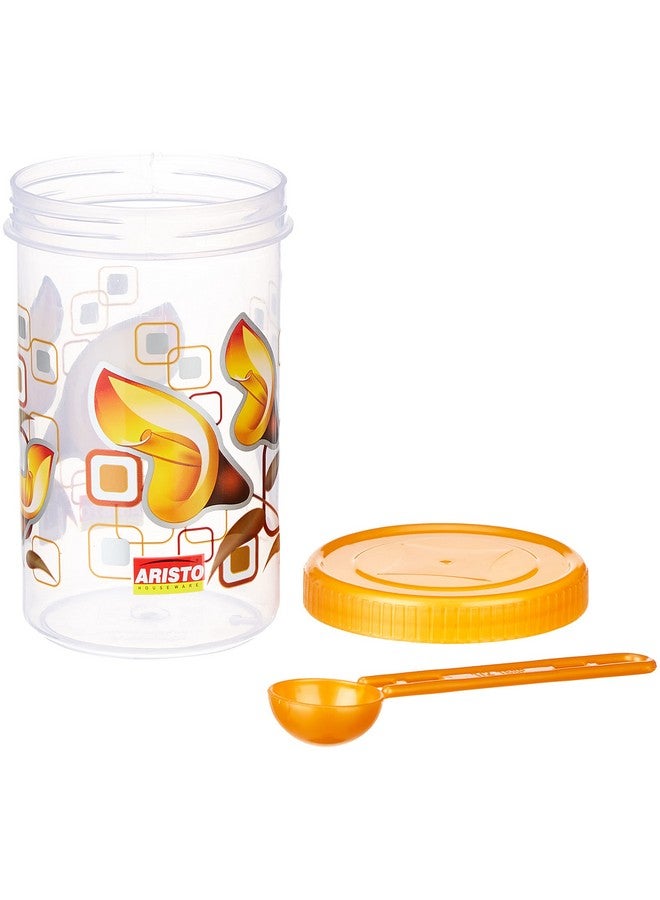 Aristo حاوية تخزين محكمة الإغلاق Aristo Storewell104 للمطبخ، جرة بلاستيكية لتخزين التوابل، الوجبات الخفيفة، الحبوب، العدس - 720 مل (طقم 2 قطعة) - Image 2