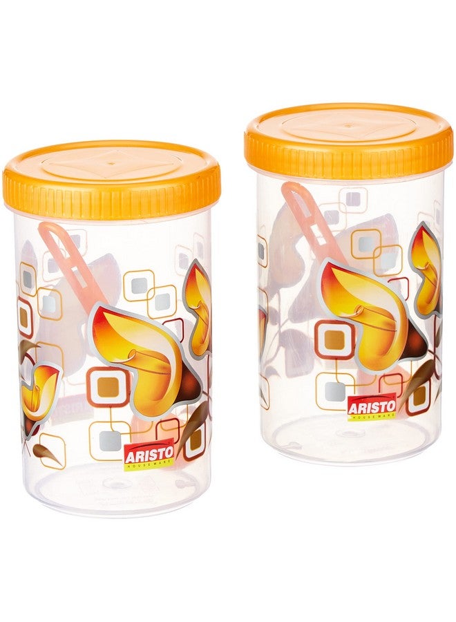 Aristo حاوية تخزين محكمة الإغلاق Aristo Storewell104 للمطبخ، جرة بلاستيكية لتخزين التوابل، الوجبات الخفيفة، الحبوب، العدس - 720 مل (طقم 2 قطعة) - Image 1