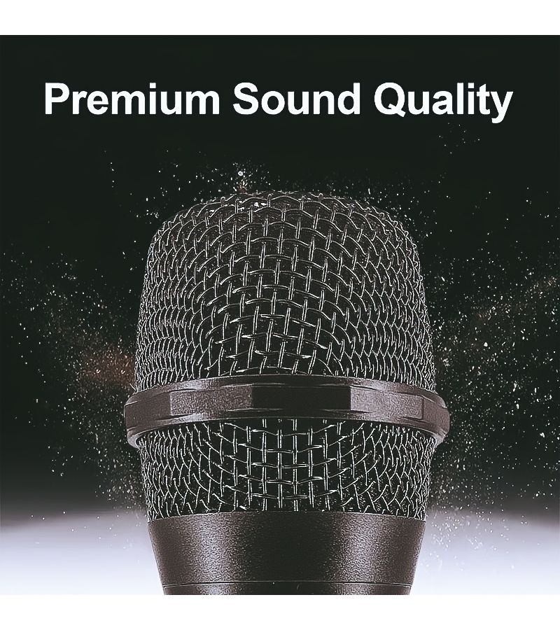 Wireless Microphone Professional Black Handheld Cordless Dynamic Mic System with 1 Drag Rechargeable Receiver Karaoke Set for Singing Wedding DJ Party Speech Church Outdoor Activities - Image 2