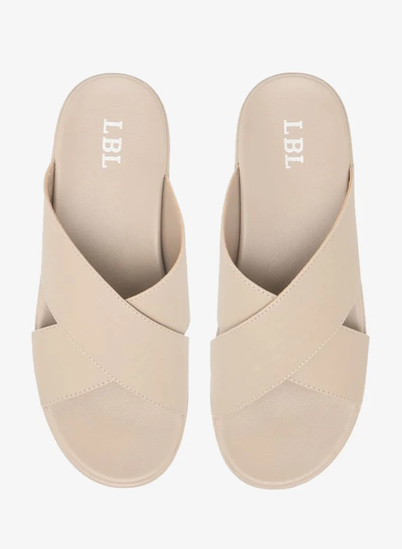 ال بي ال من شو اكسبرس صنادل رجالي بنعل متقاطع سهل الارتداء