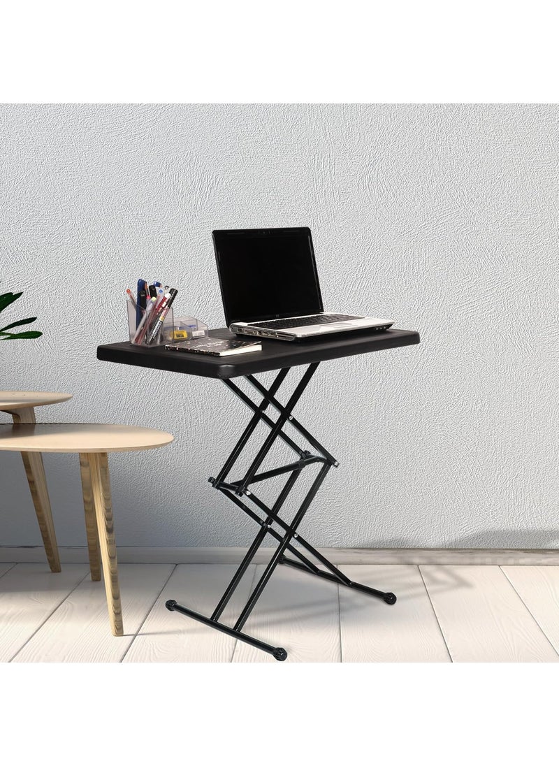 Rose ROSE MultiPurpose Laptop Table Adjustable Height Work from Home Portable DIY Study Table Black  - Image 1
