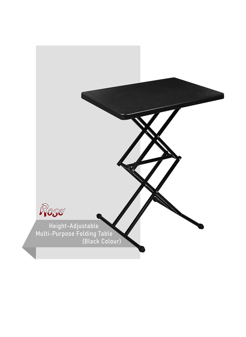 Rose ROSE MultiPurpose Laptop Table Adjustable Height Work from Home Portable DIY Study Table Black  - Image 3