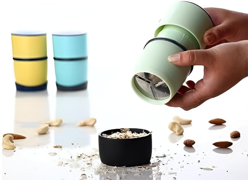 MeeTo Dry Fruit Cutter, Dryfruits Slicer Choppers, Pepper Grinder with 3 in 1 Blade for Almonds, Cashews, Spices etc. Multipurpose Uses Kitchen Accessories (May Vary Colour) (Pack of 1) - Image 3