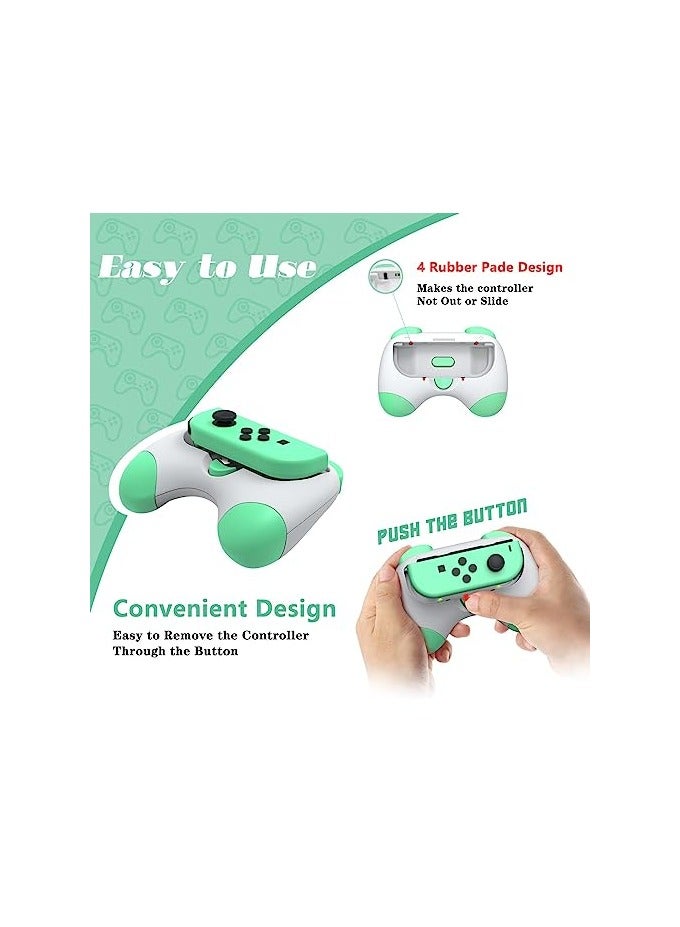 erorex Joy-Con Grip for Nintendo Switch/OLED, Comfortable Grip Wear Resistant Joy-Con Handle Game Controller Kit Accessory for Nintendo Switch, Switch OLED(4 Pack) - Image 2