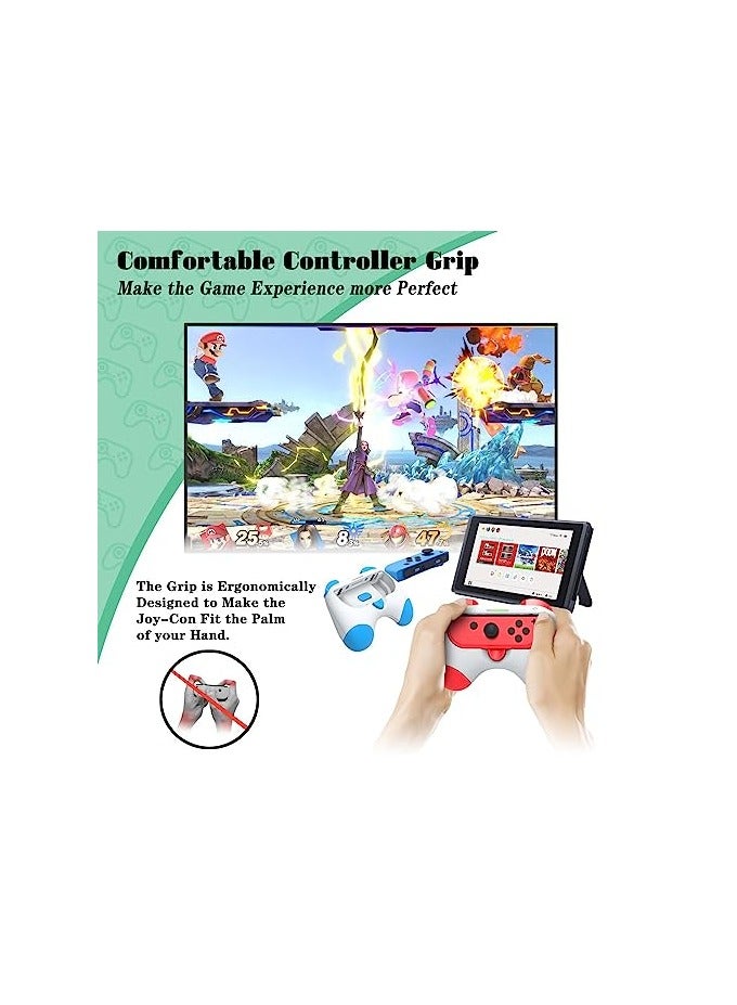 erorex Joy-Con Grip for Nintendo Switch/OLED, Comfortable Grip Wear Resistant Joy-Con Handle Game Controller Kit Accessory for Nintendo Switch, Switch OLED(4 Pack) - Image 3
