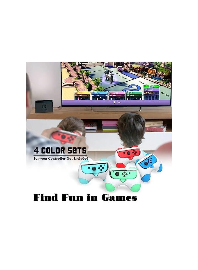 erorex Joy-Con Grip for Nintendo Switch/OLED, Comfortable Grip Wear Resistant Joy-Con Handle Game Controller Kit Accessory for Nintendo Switch, Switch OLED(4 Pack) - Image 5