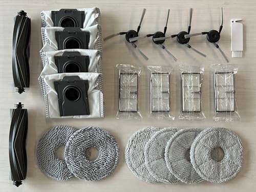 JoyBros Replacement Parts Accessories for Dreame X40 Ultra Complete L40 Ultra X40 Master MOVA P10 Pro Ultra Mop Pads X6; Dust Bag X4; Filter HEPA X4; Main Brushes X2; Side Brushes X4 - Image 2
