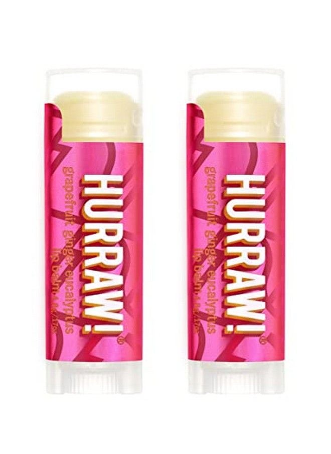 Hurraw! Grapefruit Ginger Eucalyptus (Kapha) Lip Balm 2 Pack: Organic Certified Vegan Cruelty And Gluten Free. Nongmo 100% Natural Ingredients. Bee Shea Soy And Palm Free. Made In Usa  - Image 1