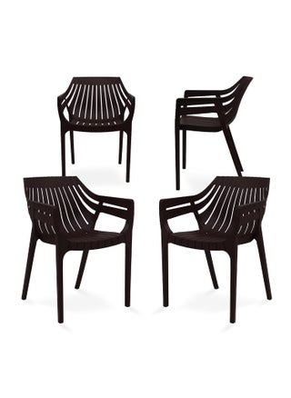 Supreme chairs Spectrum with Arm Oversized Plastic Chair for Home Garden Cafeteria and Restaurent Purpose Comes with 6 Months Warranty Color Globus Brown Count 4 - pzsku/Z2ECC70736E84BD90B683Z/45/1745821338/fa12bafd-150e-49a1-b47e-3532da615477
