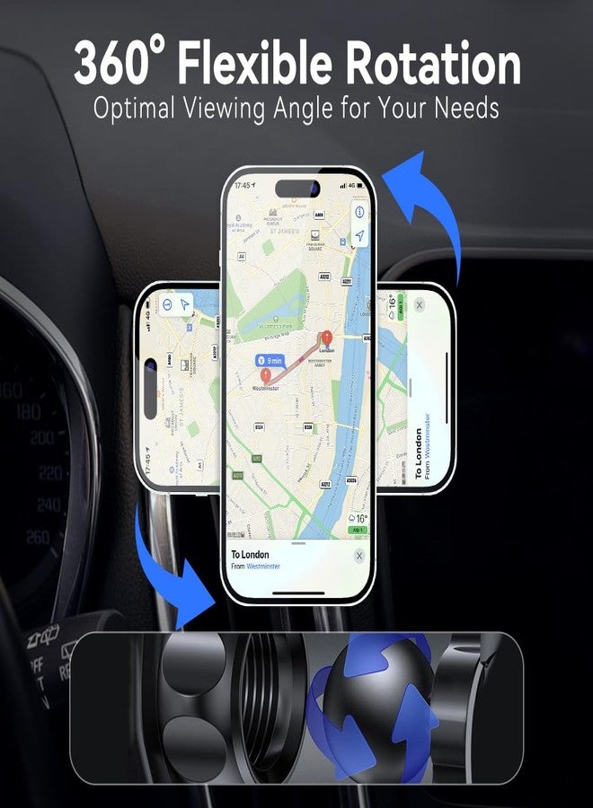 BEERTE Fits MagSafe Car Mount Fit for Chevrolet Equinox 2018-2024 Hands Free Magnetic Phone Holder for Car Vent 360° Rotation Car Phone Mount Fit for iPhone 15 14 13 12 Series MagSafe Case All Phones - Image 4