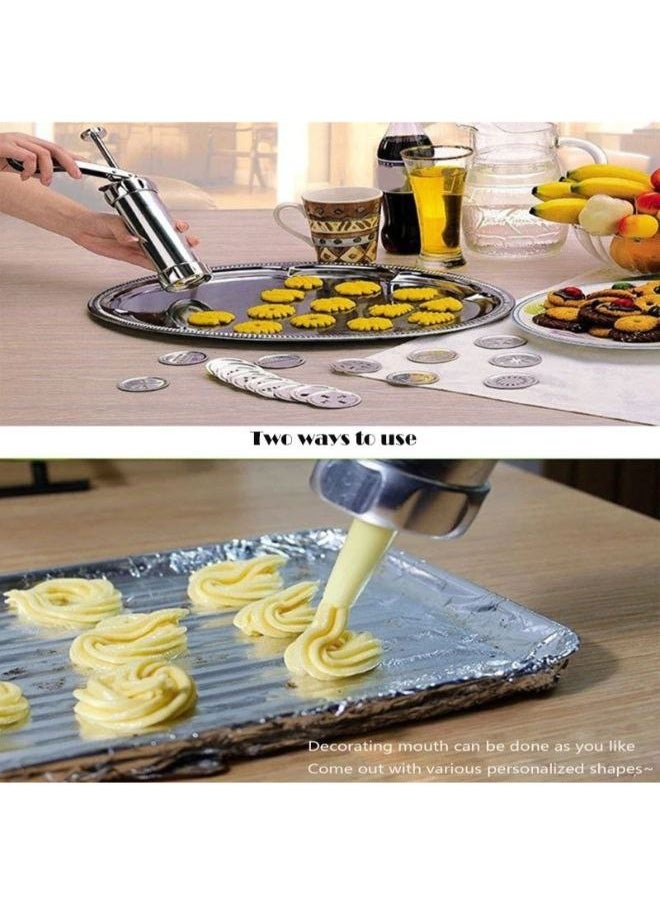 Generic - Get the Jumbo Petit Four Maker for effortless and professional pastry making!  It includes 13 shapes + 8 nozzles + a high-quality press with various forming tips. Designed for easy use with an ergonomic handle for smooth pressing. Plus, it's easy to assemble and clean, making it the perfect choice for homemade dessert lovers. - Image 1