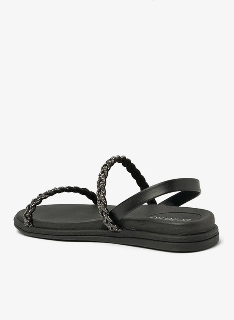 Beira Rio Black Sandals for Women with Back Strap – Stylish & Supportive sling Back Ladies Sandals for Women | Best Price UAE