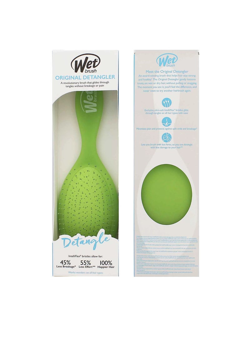 Wet Brush Original Detangler Hair Brush – IntelliFlex Bristles for All Hair Types – Wet & Dry Use - Lime Green - Image 3