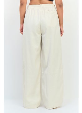 adidas Originals Women Sportswear Fit Running Satin Track Pants, Beige  - Image 3