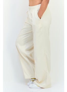 adidas Originals Women Sportswear Fit Running Satin Track Pants, Beige  - Image 2