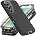 YKHJKLEC for Samsung Galaxy S24 FE Case Military Grade 3 in 1 Heavy Duty ShockproofDrop ProofDust Proof Case with 2Pcs Tempered Glass Screen Protector BlackGrey - Image 2