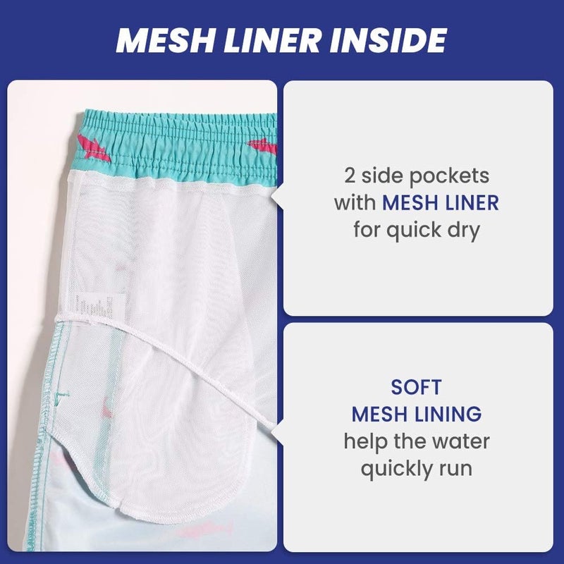 maamgic Mens Swim Trunks 5" with Mesh Lining Quick Dry Bathing Suits for Men Swim Shorts Swimwear Medium - Image 3