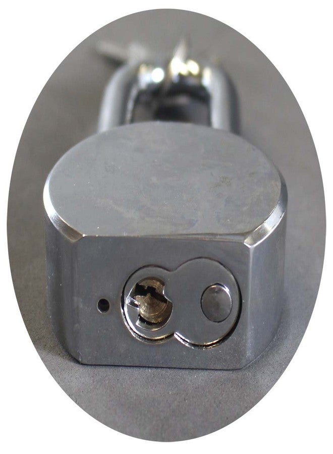 SAFEGUARD Heavy-Duty Gate Padlock | 3" (7.6 cm) Long-Shank | Superior Chrome Plating & Hardened Steel Shackle | Comes with 3 Keys | Ideal for Robust Gate Security & Securing Valuables - Image 2