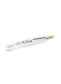Tweezerman NYC Mini Slant Tweezer - Tweezers for Eyebrows, Travel Tweezers for Eyebrows, Facial Hair, Ingrown Hair
