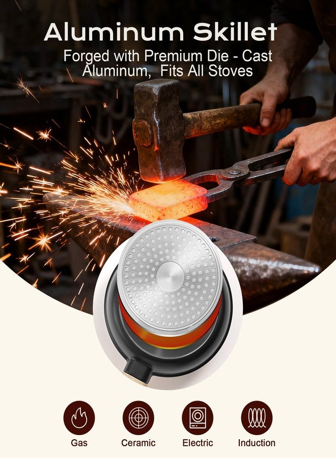 Yonida Non Stick Frying Pan, 8-inch Omelette Pan with Heat Dot Temperature Indicator, Healthy Non Toxic Egg Skillet with Heat-Resistant Handle, PFOA-Free, Dishwasher Safe, Compatible with All Cooktops - Image 3