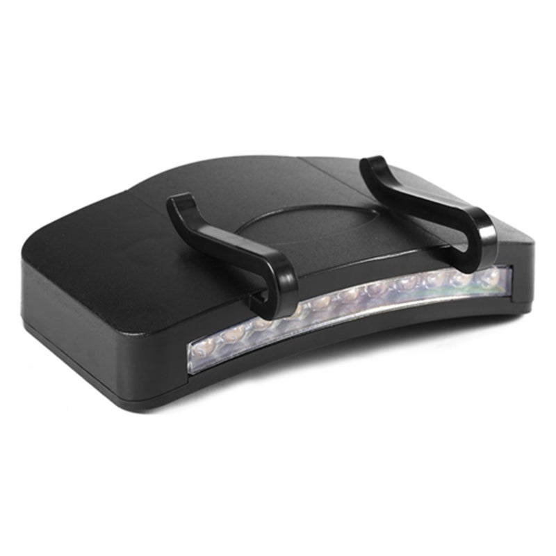 LED Cap Light: 11 Ultra Bright White LEDs Lightweight Compact Clip On Cap Light - Hands-Free Cap Lamp for Night Fishing Camping Hiking Car Repair - Image 2