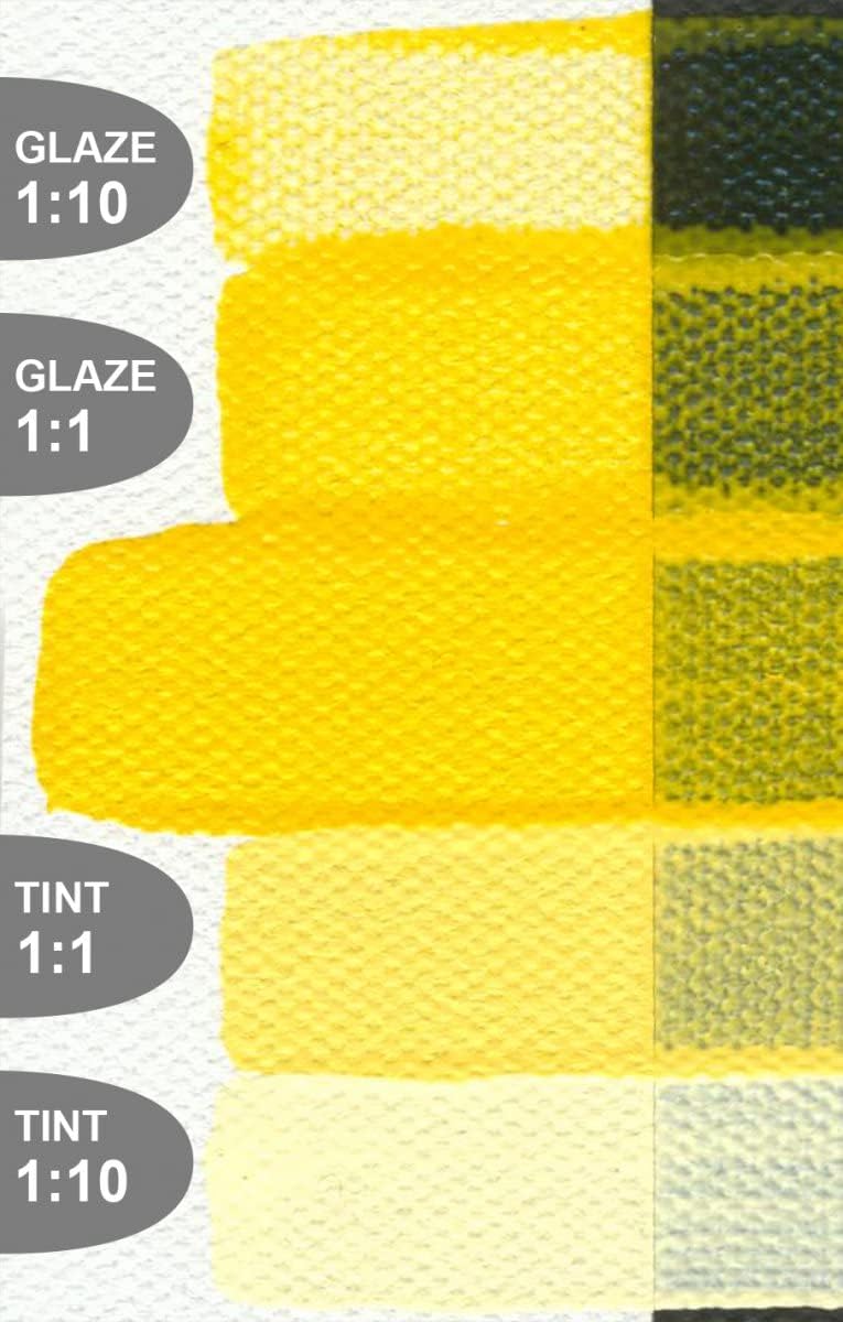 GOLDEN Fluid Acrylics Cadmium Yellow Medium Hue - 1 oz (30 ml) - Image 3