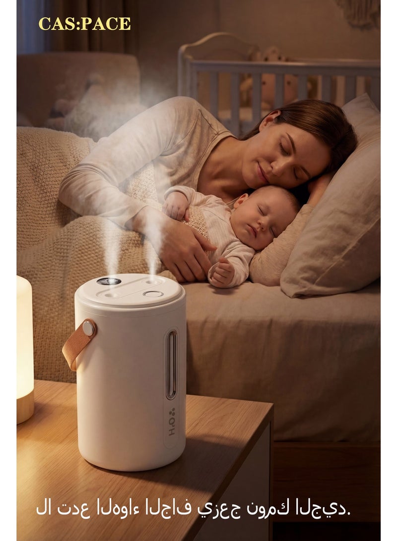 cas:pace 1L Large Capacity Quiet Aromatherapy Humidifier | Suitable for Mothers and Babies | Dual-Nozzle Nano-Mist Air Humidifier | Ideal for Bedrooms, Living Rooms, and Offices - Image 1
